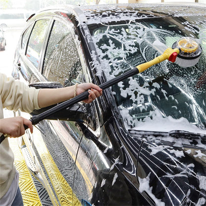 Rotating Car Wash Brush with Extension Pole 47 Inch Hose Powered