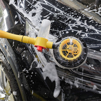 Rotating Car Wash Brush with Extension Pole 47 Inch Hose Powered