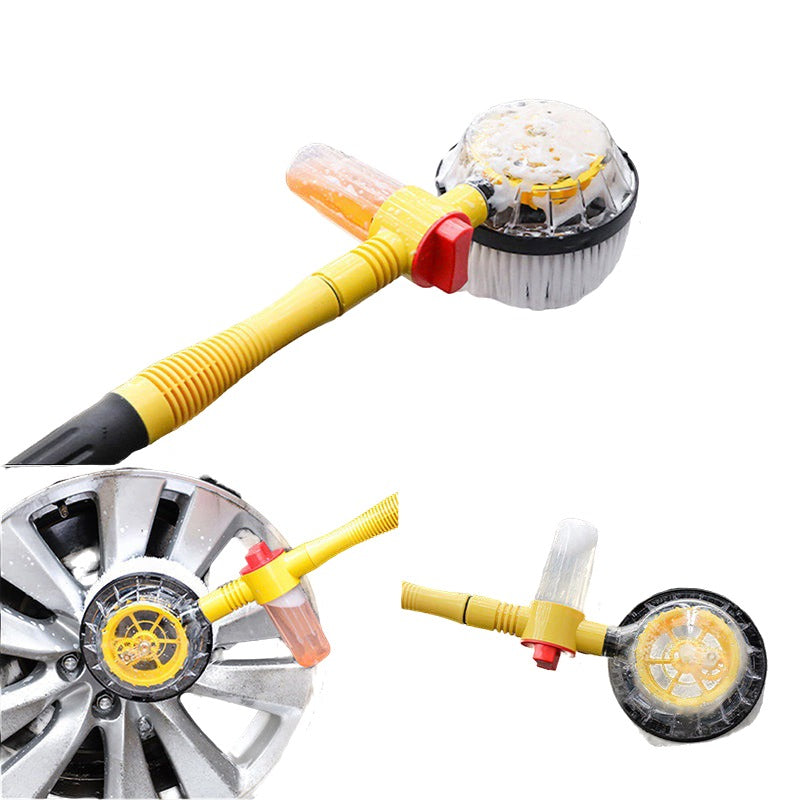 Rotating Car Wash Brush with Extension Pole 47 Inch Hose Powered