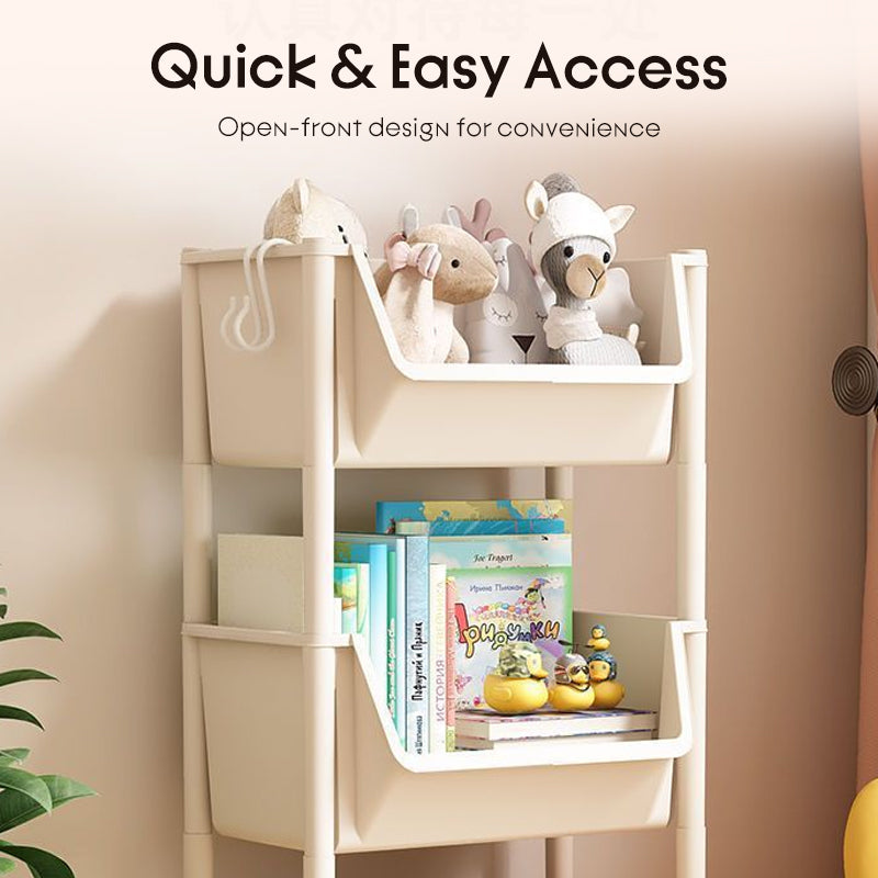 Slim Rolling Storage Cart 2 to 5 Tier