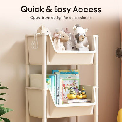 Slim Rolling Storage Cart 2 to 5 Tier