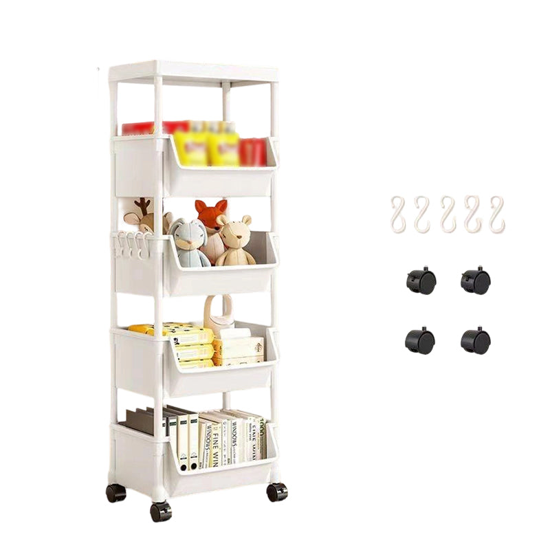Slim Rolling Storage Cart 2 to 5 Tier