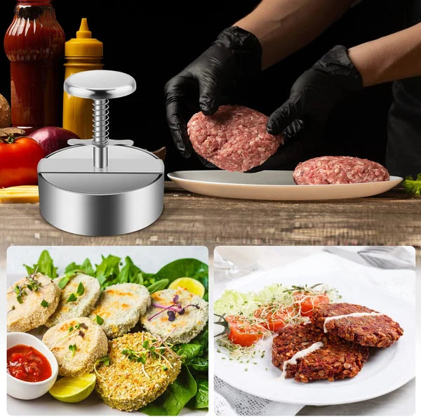 Stainless Steel Burger Press Patty Maker Set of 3