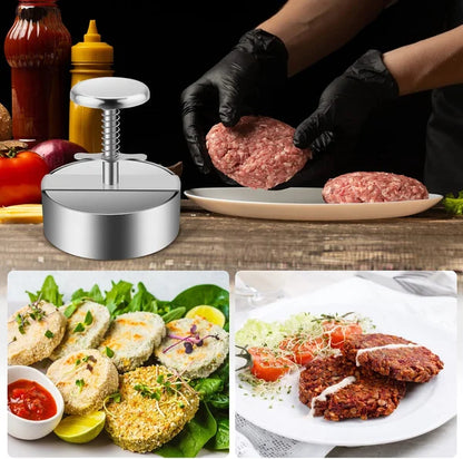 Stainless Steel Burger Press Patty Maker Set of 3