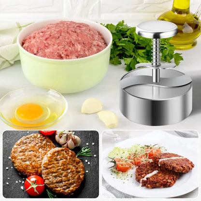Stainless Steel Burger Press Patty Maker Set of 3