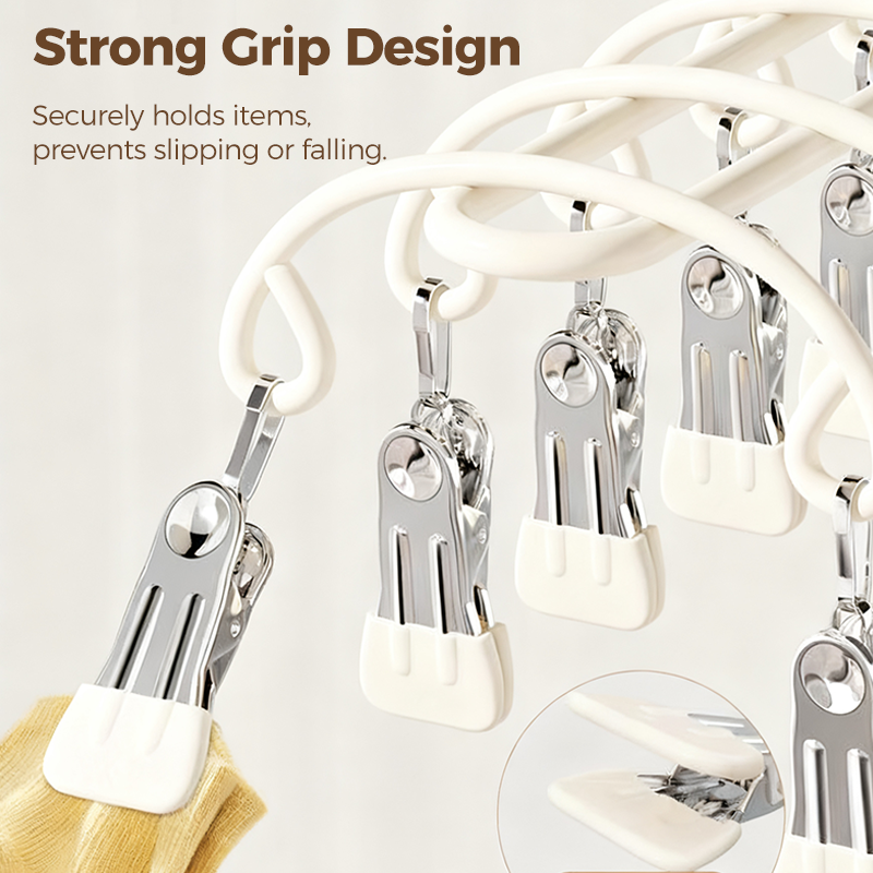 Stainless Steel Laundry Drying Rack with 20 Clips Set of 3