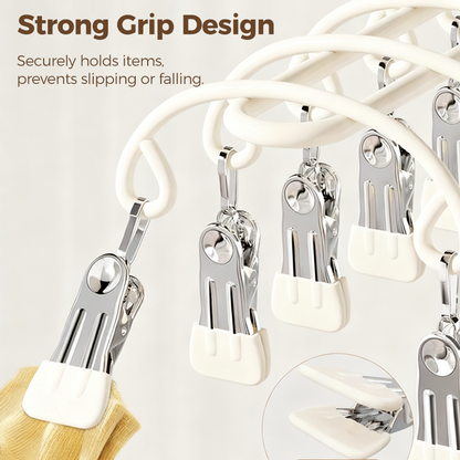 Stainless Steel Laundry Drying Rack with 20 Clips Set of 3