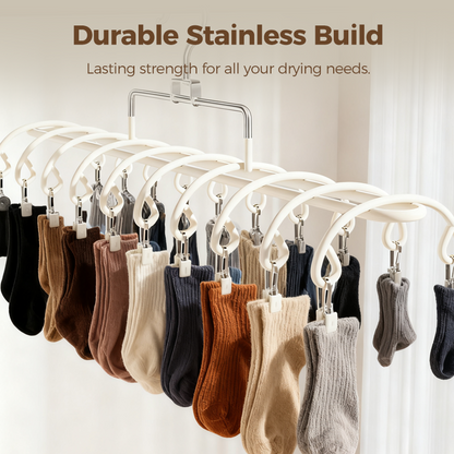 Stainless Steel Laundry Drying Rack with 20 Clips Set of 3