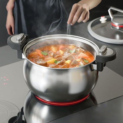 Stainless Steel Micro Pressure Stew Pot 7 Liter Set of 2
