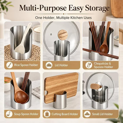 Stainless Steel Utensil and Pot Lid Holder Set of 2