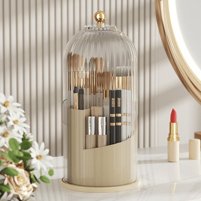 Toothbrush Holder with Sliding Lid and 3 Slots Set of 2