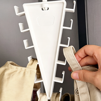 Triangle Closet Organizer Hanger with Rotating Hook 10.2 Inch