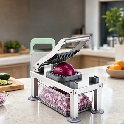 Vegetable Chopper with 55.8 oz Container Stainless Steel Set of 2