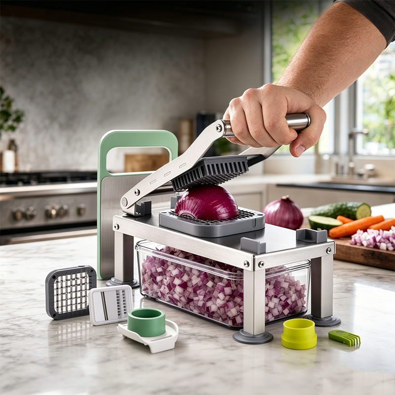 Vegetable Chopper with 55.8 oz Container Stainless Steel Set of 2