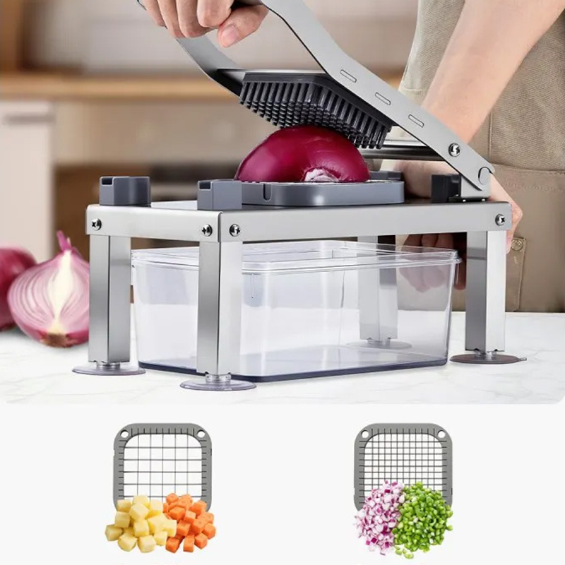 Vegetable Chopper with 55.8 oz Container Stainless Steel Set of 2