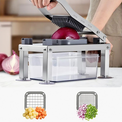 Vegetable Chopper with 55.8 oz Container Stainless Steel Set of 2