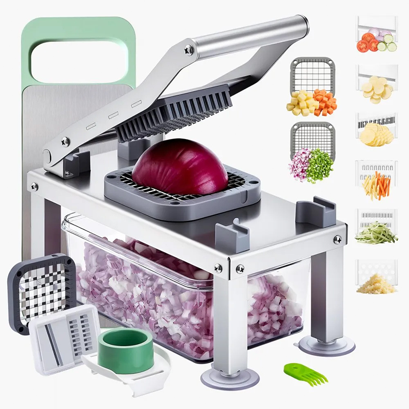 Vegetable Chopper with 55.8 oz Container Stainless Steel Set of 2