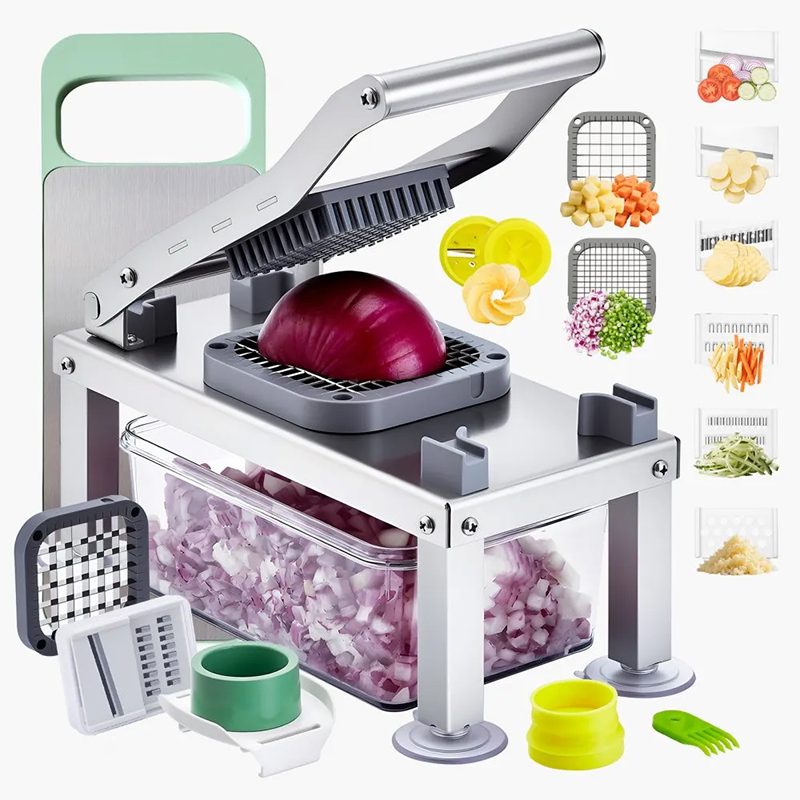 Vegetable Chopper with 55.8 oz Container Stainless Steel Set of 2