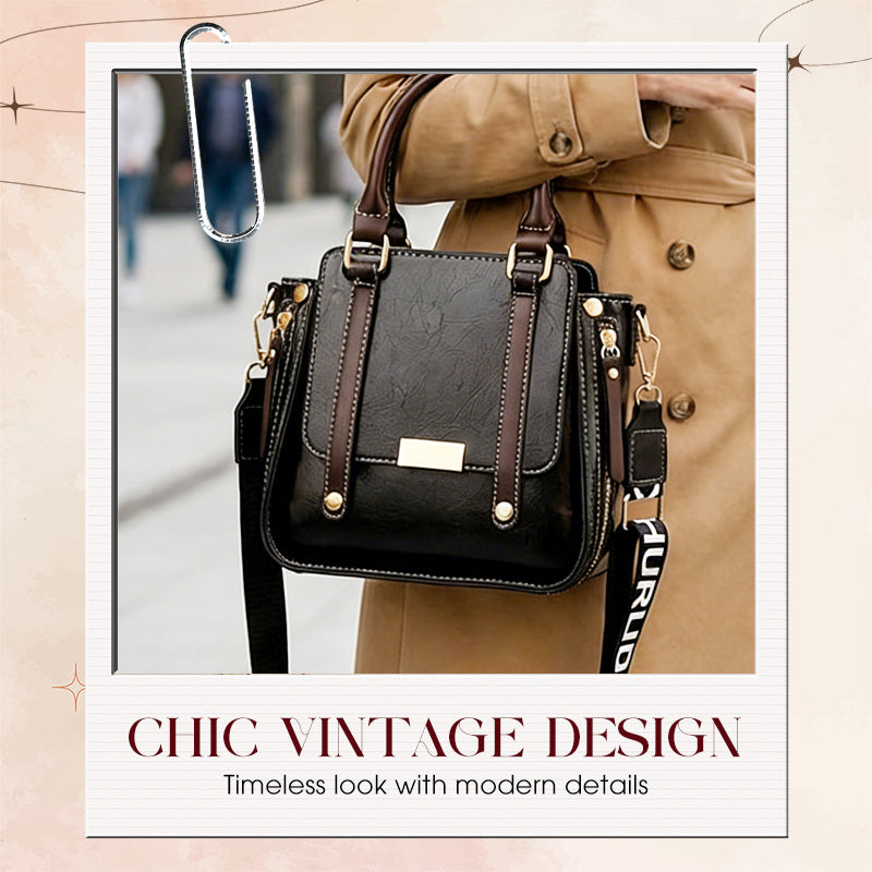 Vintage Crossbody Handbag PU 8.3 x 4.3 x 8.3 Inches