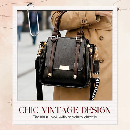 Vintage Crossbody Handbag PU 8.3 x 4.3 x 8.3 Inches