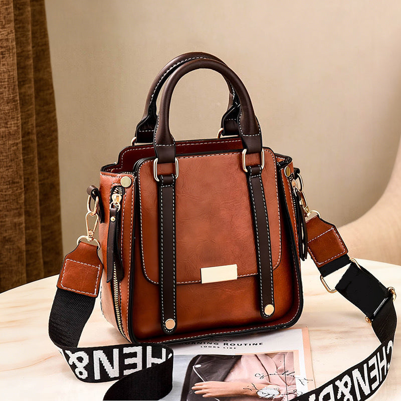 Vintage Crossbody Handbag PU 8.3 x 4.3 x 8.3 Inches