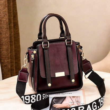 Vintage Crossbody Handbag PU 8.3 x 4.3 x 8.3 Inches