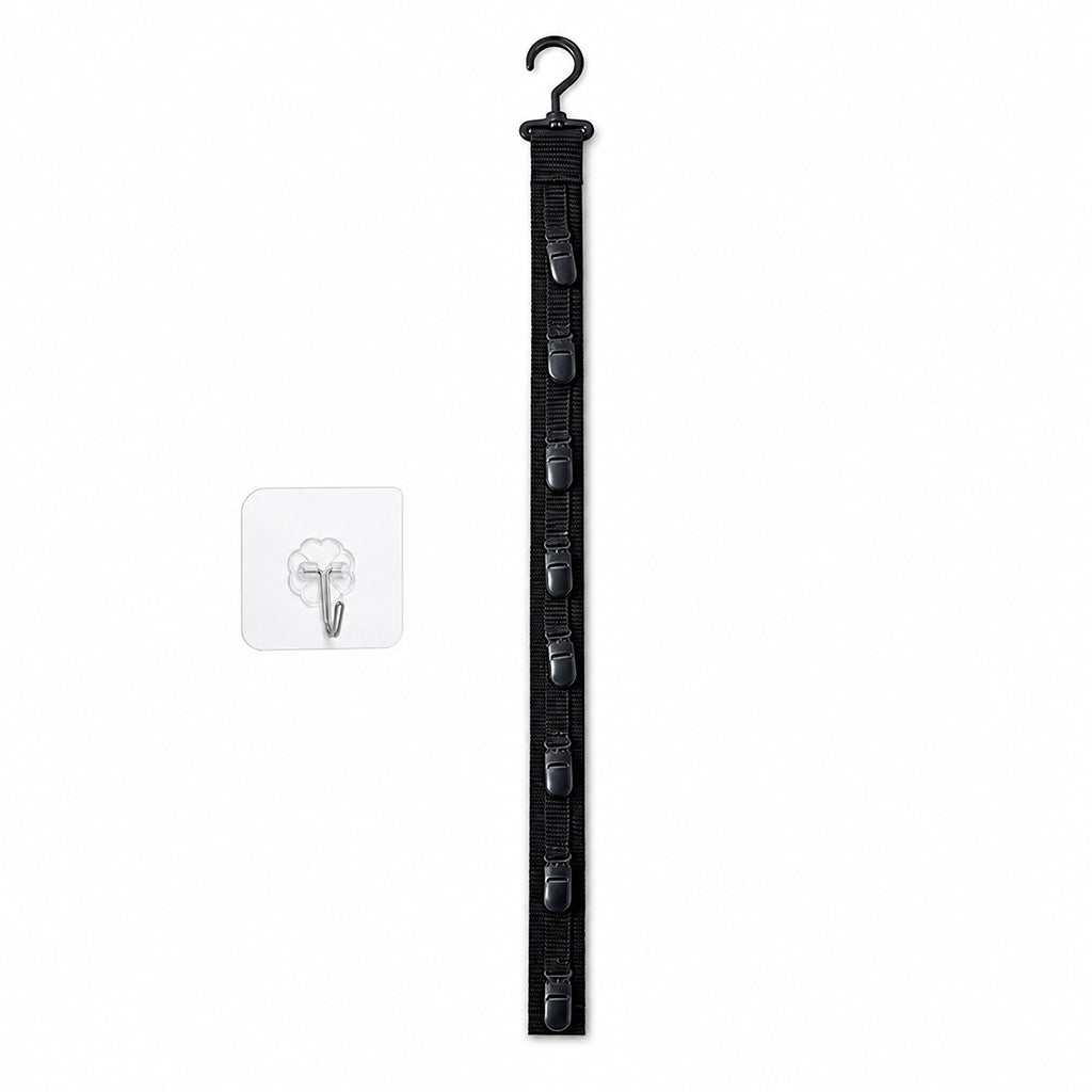 Wall Hanging Hat Organizer with 8 Clips Set of 3