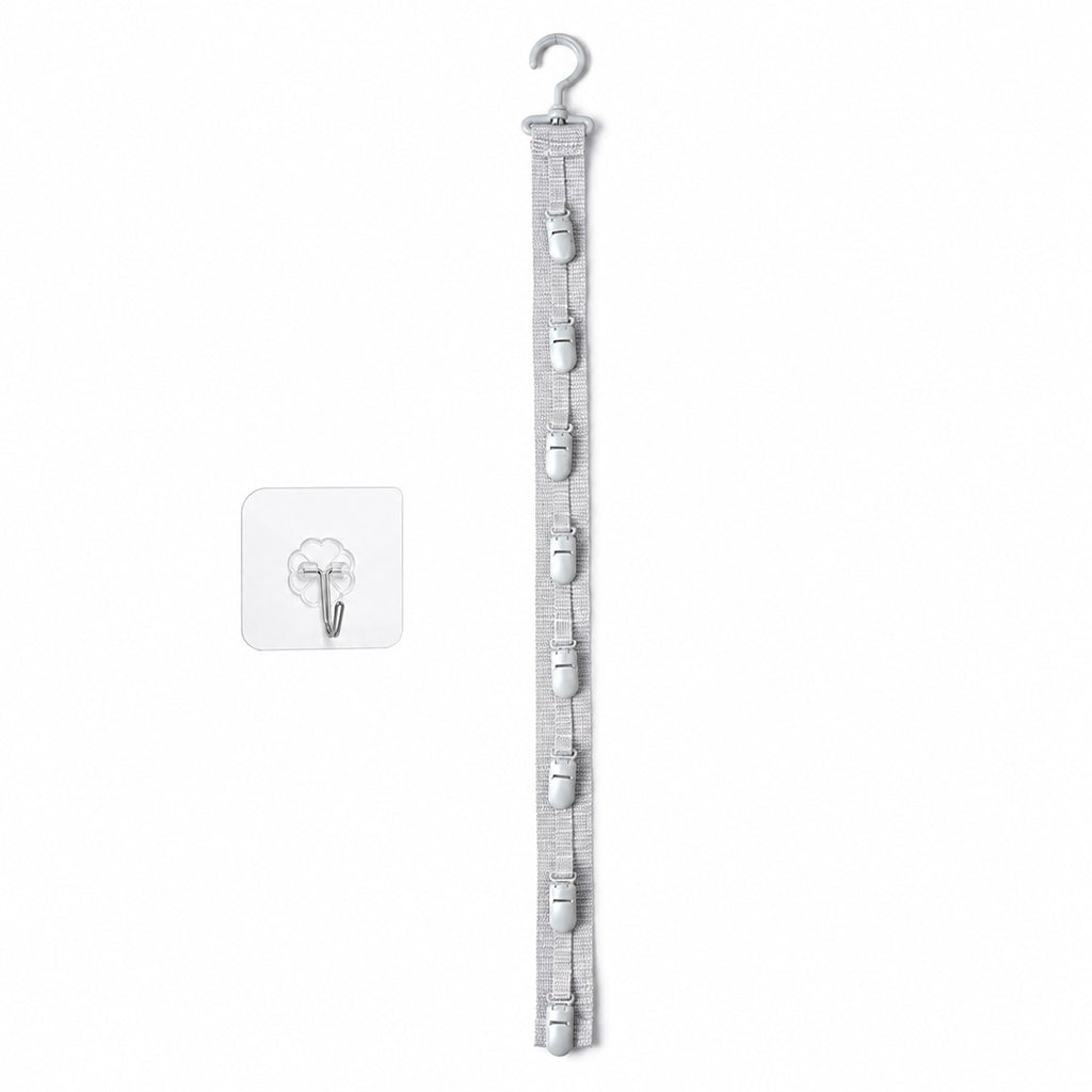 Wall Hanging Hat Organizer with 8 Clips Set of 3