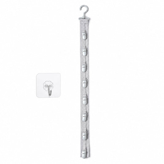 Wall Hanging Hat Organizer with 8 Clips Set of 3