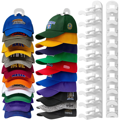 Wall Mounted Hat Rack for 10 Caps 15 Inch
