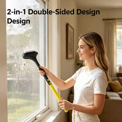 Window Screen Cleaning Brush 2 in 1 Wet and Dry Set of 2