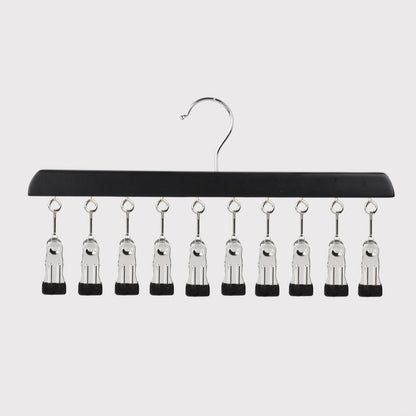 Wooden Clip Hanger with 10 Clips 14 Inch Set of 2