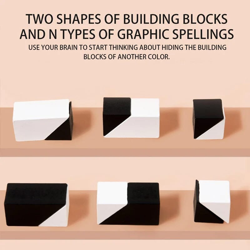 Wooden Hidden Block Puzzle with Challenge Cards Set of 3