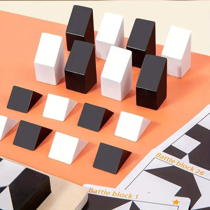 Wooden Hidden Block Puzzle with Challenge Cards Set of 3