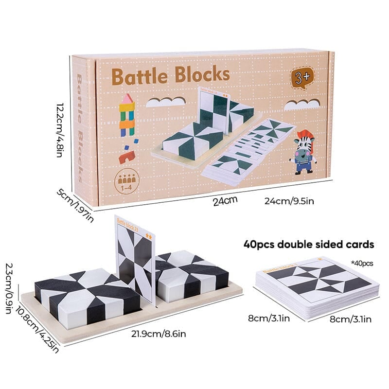 Wooden Hidden Block Puzzle with Challenge Cards Set of 3