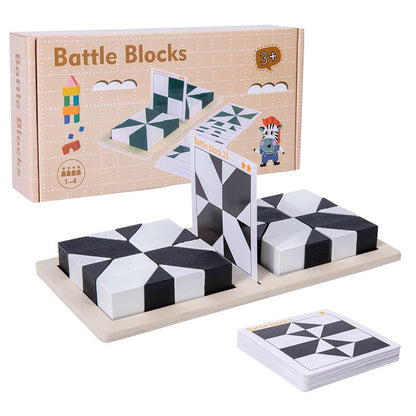 Wooden Hidden Block Puzzle with Challenge Cards Set of 3
