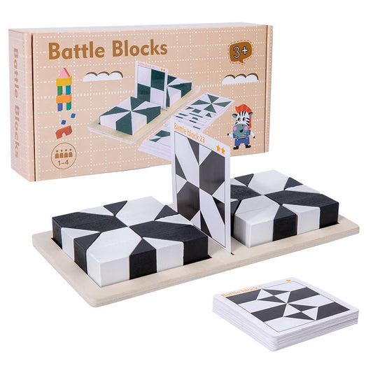 Wooden Hidden Block Puzzle with Challenge Cards Set of 3