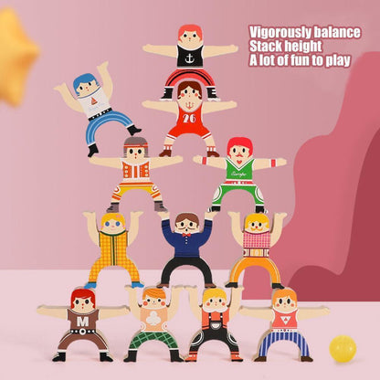 Wooden Stacking Balance Blocks Toy Set of 2