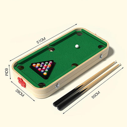 Wooden Tabletop Game 6 in 1 with Billiards 20 x 11 inch